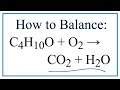 Balancing Combustion Reactions