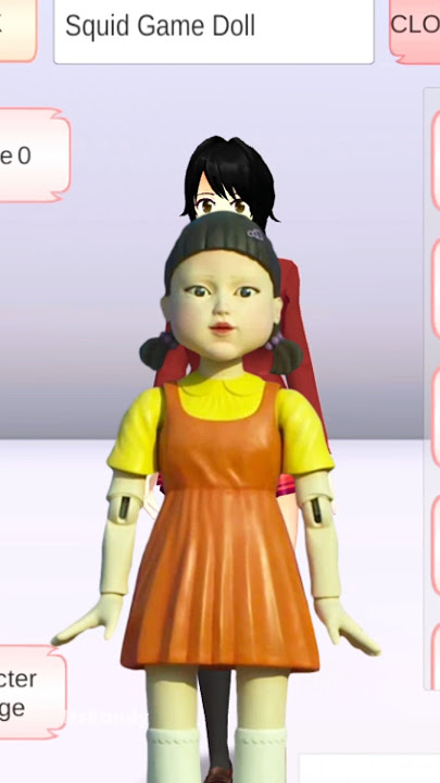 Tutorial Squid Game Doll in SAKURA School Simulator #shorts #tiktok #trending #squidgame