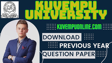 KUVEMPU University Karnataka Previous Year Question Paper Free Download I KUVEMPUONLINE.COM