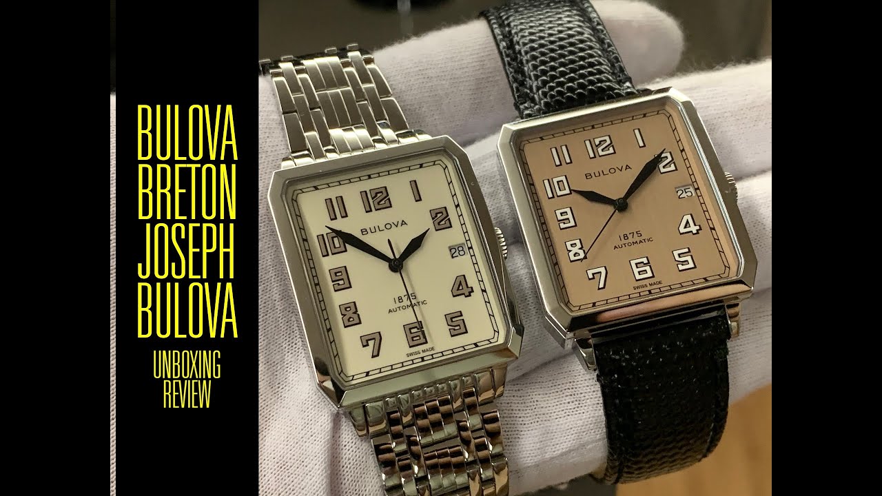 Bulova Breton Joseph Bulova Automatic 96B333 And 96B331 Watch | Unboxing E  Review | Valjoux Relogios - Youtube