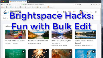 Brightspace Hacks: Bulk Edit - Brightspace@CCC