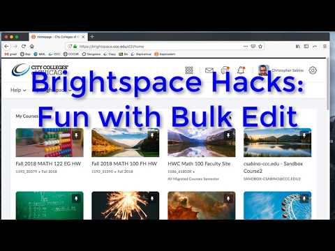 Brightspace Hacks: Bulk Edit - [email protected]