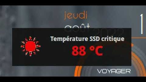 Notification température critique SSD (notify-send)