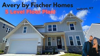 Fischer Homes Avery | Home Tour | 5 Level Floor Plan | Hebron KY | 4 Bed