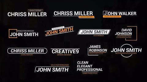 Clean Lower Thirds Motion Graphics Templates