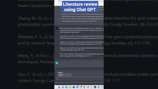 Literature review using Chat GPT #shorts #chatgpt #literaturereview