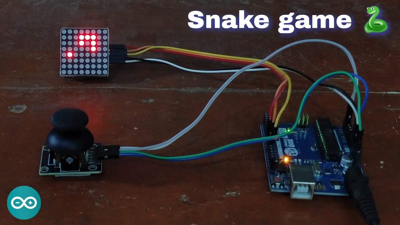 Snake game project with arduino || dot matrix display snake game - YouTube