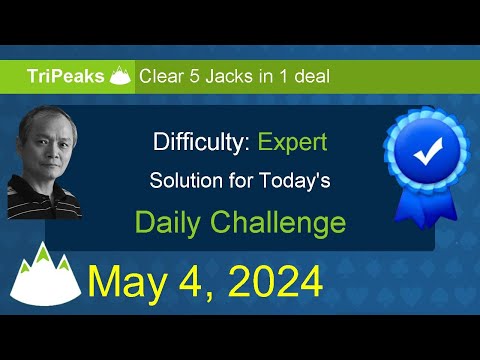 Microsoft Solitaire Collection: TriPeaks - Expert - May 4, 2024