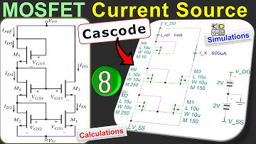MOSFET Cascode Current Source (Full Transistor Design) 🌟 Calculations & SPICE Simulation 💡 Example 8