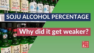 Soju Alcohol Percentage  | Why did it get weaker?