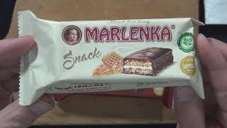 ASMR Eating Marlenka Snack Cakes and Marzipan Chocolate Whispering