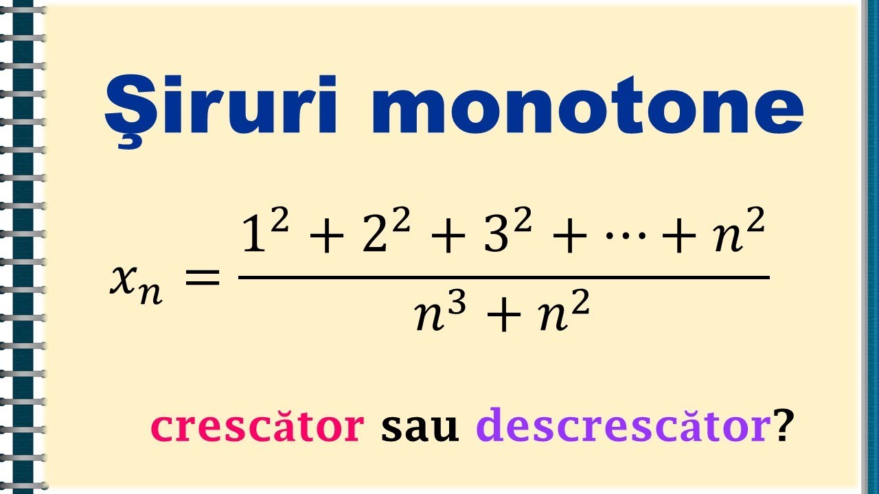 IX. Siruri monotone | Matera.ro - YouTube