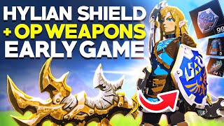 Get "Overpowered" EARLY with Hylian Shield + Champions Leather in Tears Of The Kingdom