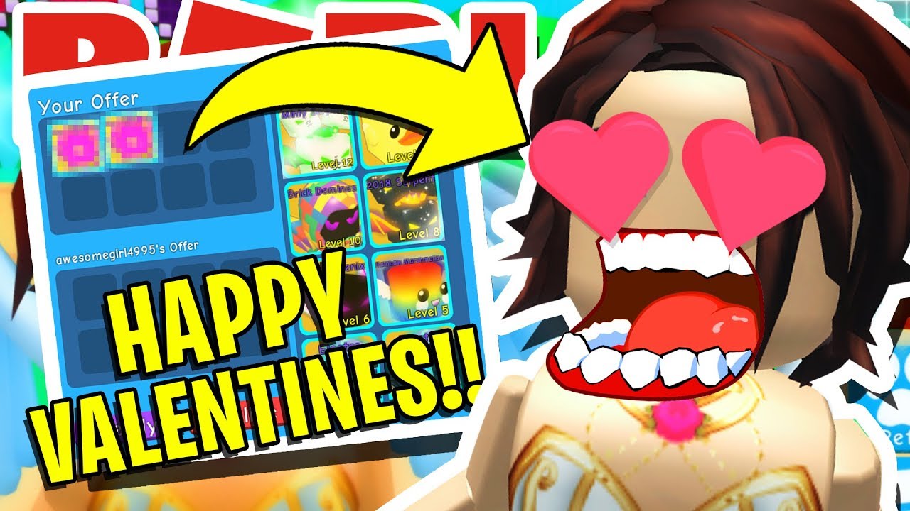 You Wont Believe What I Traded Her Valentine Pet In Bubblegum Simulator Update 15 Giveaway - roblox bubble gum simulator codes for luck roblox rap