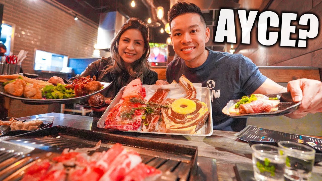TOMAHAWK STEAK Korean BBQ Buffet In Las Vegas! YouTube