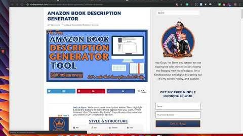 🚀[How To] Generate Awesome Kindle Book Descriptions!🌟🌟🌟