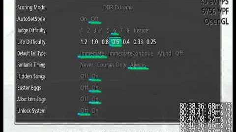 Stepmania settings for vids