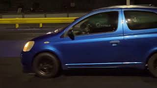 Toyota Echo 13 drag tyre launch