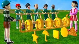 Squid Game vs Scary Teacher 3D Rolling Wooden Dalgona vs Jump Rope Challenge 5 Times Season 3