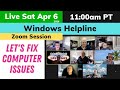 Windows helpline  live stream sat 462024