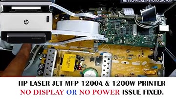 HP Laser jet MFP 1200A Printer  Neverstop-4QD21A Display Board has No Power. No Power Problem fixed