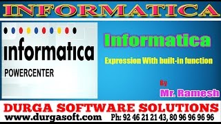 Informatica tutorial||onlinetraining||Expresson with built in function by Ramesh