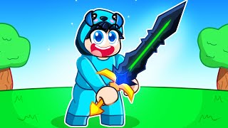 I Swung 100,000 Times In Roblox Anime SWORD Simulator! With Crazy Fan Girl!