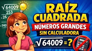 Cómo calcular la RAÍZ CUADRADA de números grandes (Método Fácil yPaso a Paso) 🧠📚 #matemáticas #video