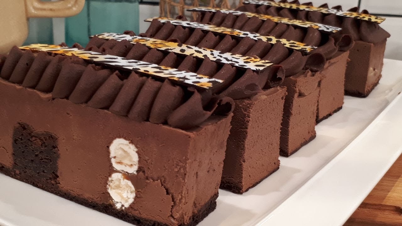 Lingote de mousse de chocolate sin harina