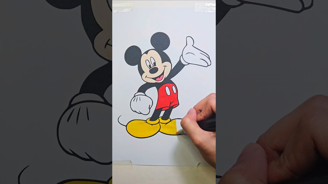 Let's color Mickey Mouse. 😊 