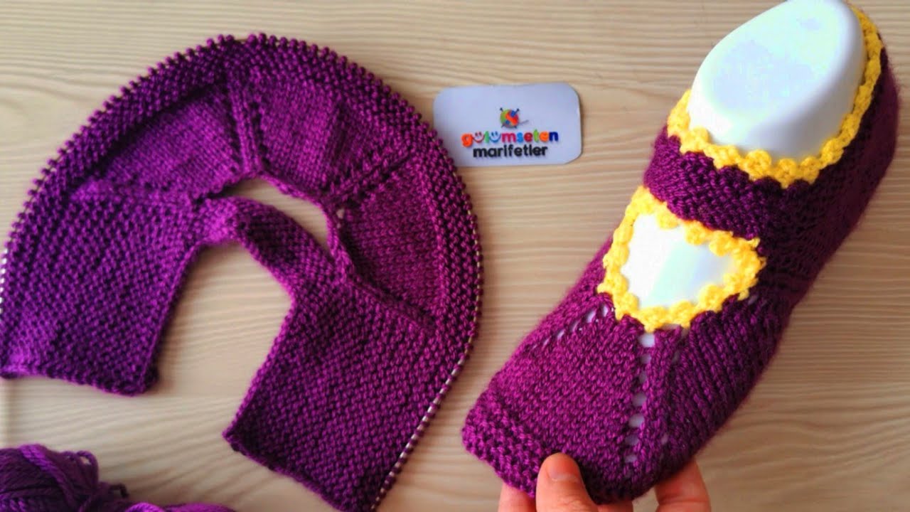 Новая модель женских носков - вязание носков 2 спицы