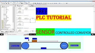 PLC Programming Tutorial. How to automate a conveyor with sensors. siemens Ladder logic. Pulse timer