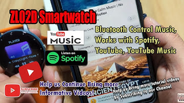 ZL02D Smartwatch - Bluetooth Control Music, Works with Spotify, YouTube, YouTube Music