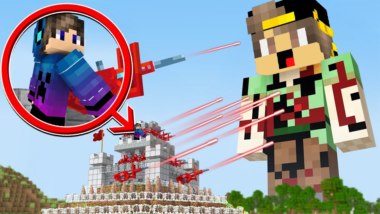 ماين كرافت ولكن تحديت اصدقائي في حرب بالاسلحة ( انا ضد اصدقائي ) !!!🔥🔥