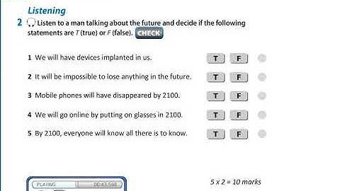 Action 10 module 3 Progress Check p47 ex2 listening