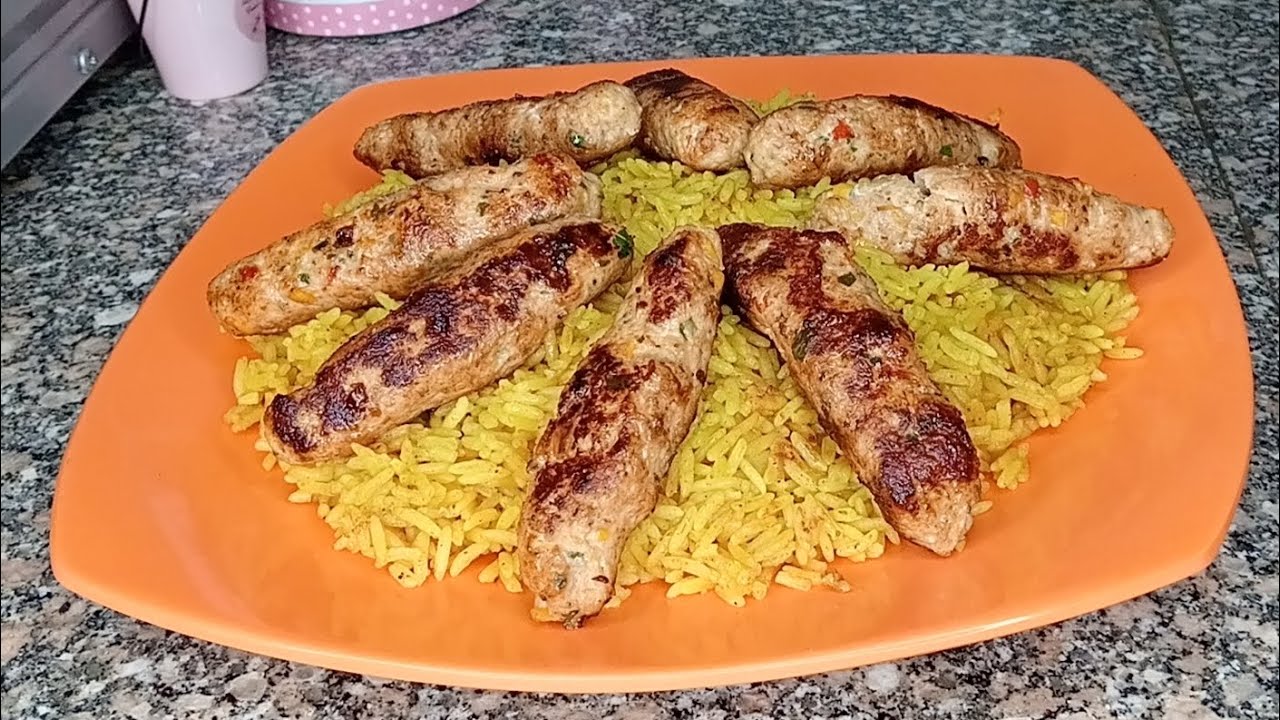 كفتة فراخ باسهل طريقة مع رز بسمتي المطاعم 😋