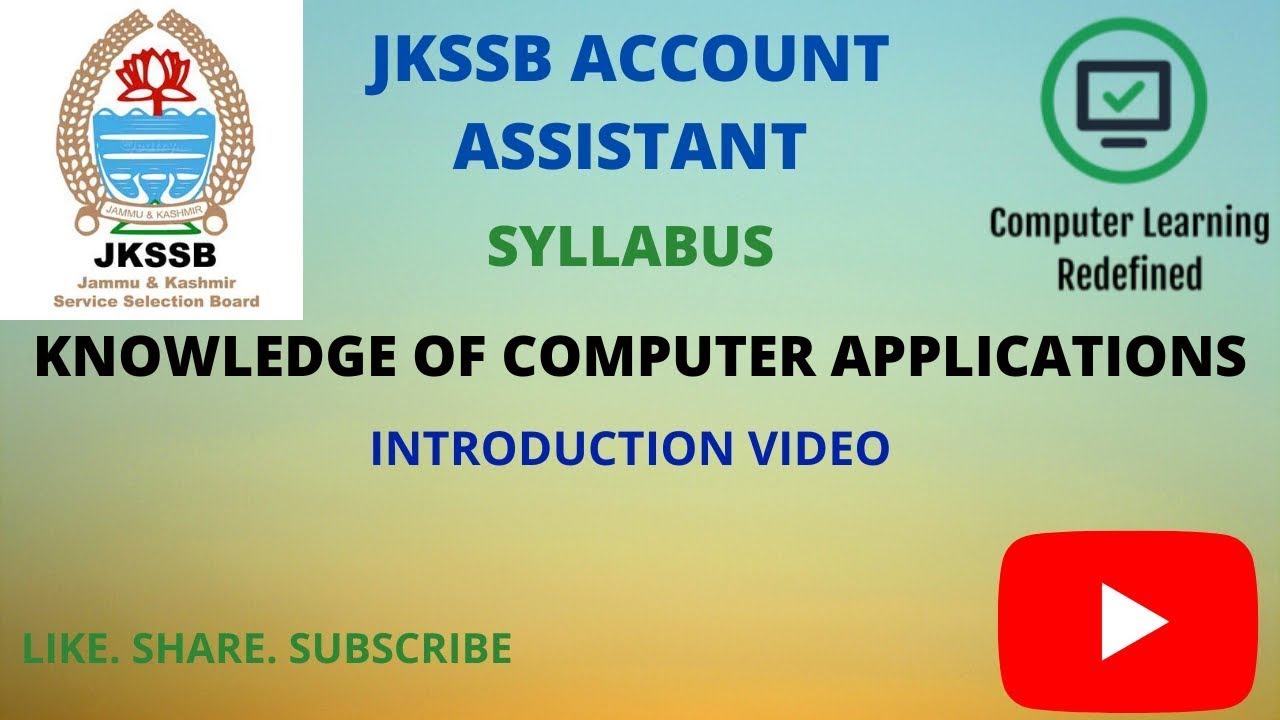 Junior Account Assistant Syllabus Jkssb