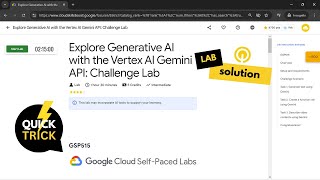 Explore Generative AI with the Vertex AI Gemini API: Challenge Lab | Qwiklabs | GSP515