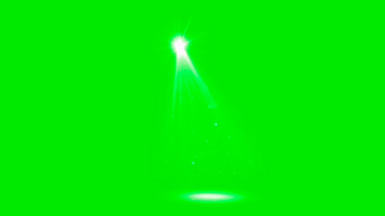 One White Color Stage Light Green Screen Video