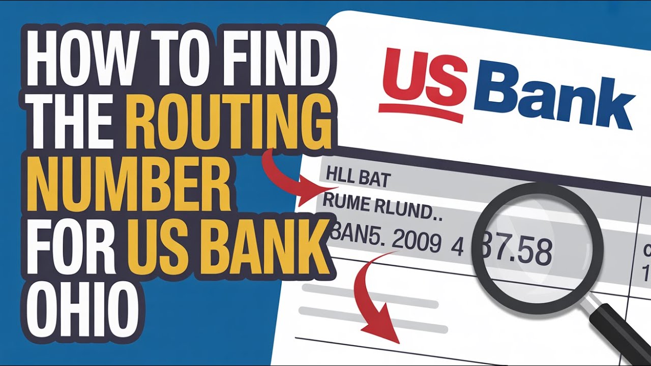 How to Find the Routing Number for US Bank Ohio [Routing] - YouTube