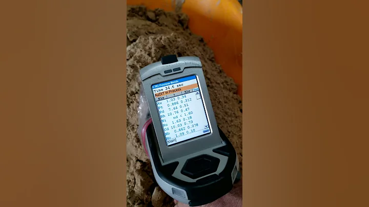 XRF Gun on Raw Untreated Ore