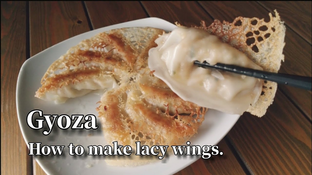 How to fry frozen gyoza like at a restaurant. Lacy Wing Gyoza. Vegan