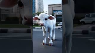 Cow sells waterbottles on railway track 🛤 😮 #foryou #viral #ai #growth #growth #shortstory #youtube