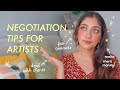 NEGOTIATION FOR ARTISTS ✷ tips to earn MORE money