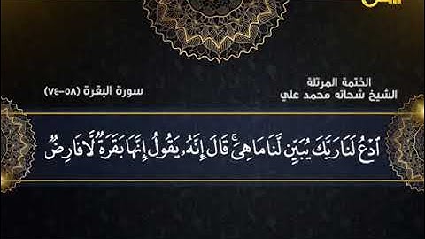 الختمة المرتلة 4 | سورة البقرة من الآية 58 حتى 74 | الشيخ شحاتة محمد علي