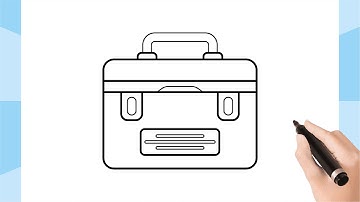 HOW TO DRAW A TOOL BOX, EASY STEP BY STEP