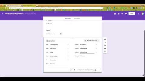 Creating A Google Form for Observations