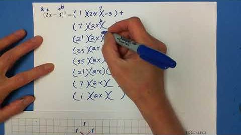 Algebra: The Binomial Theorem: Expansion by Pascal