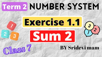 7th maths tamil Term 2 Ch 1 number system ex 1.1 sum 2 by Sridevi mam tn samacheer class 7 2nd term