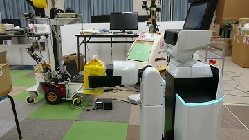 15 minute coding on Toyota HSR welfare robot pick&place (by Ritsumeikan U.)